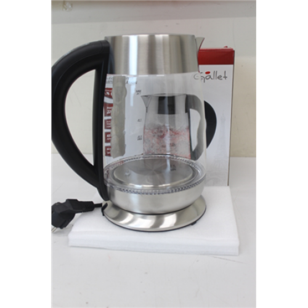 SALE OUT. Gallet GALBOU792 Electric Kettle, Black , Gallet Kettle , GALBOU792 , Electric , 2200 W , 1.8 L , Glass , 360° rotational base , Black , SCRATCHED