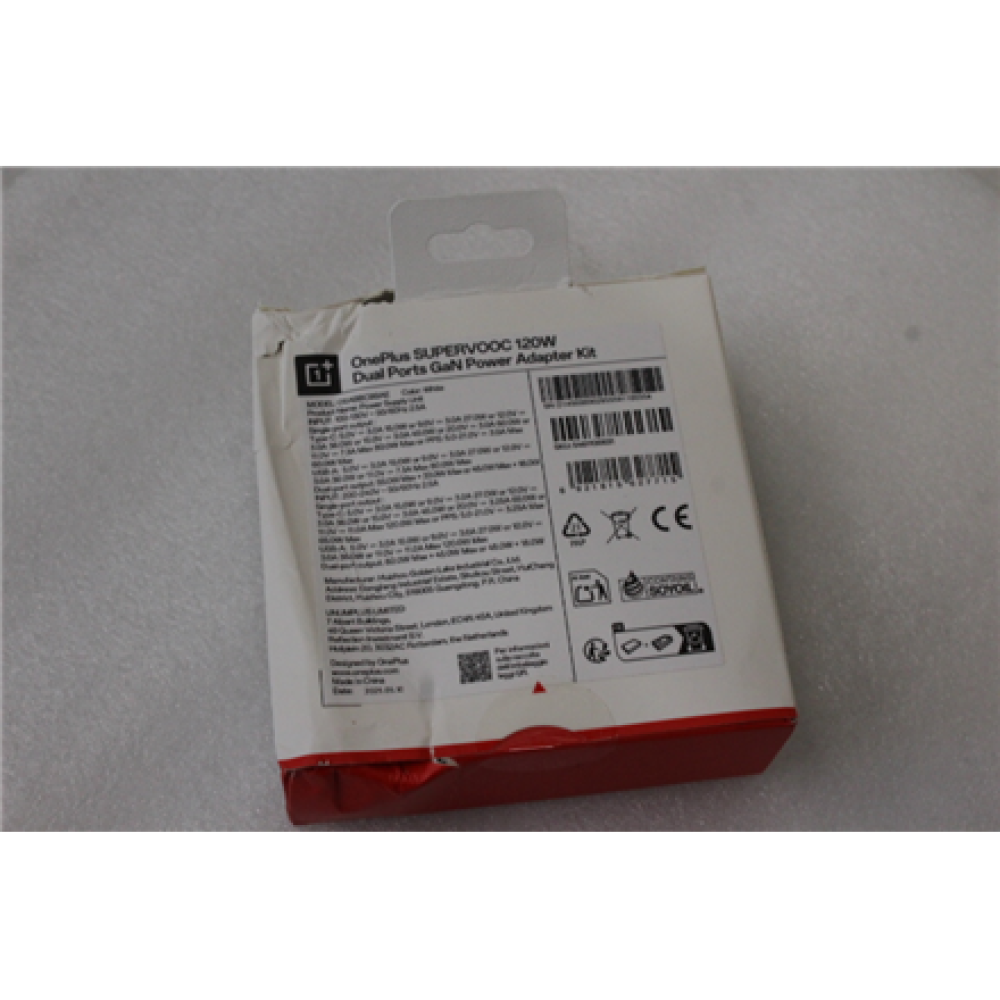 SALE OUT. OnePlus SUPERVOOC 120W Dual Ports Power Adapter - EU Version , OnePlus SUPERVOOC 120W Dual Ports Power Adapter , DAMAGED PACKAGING