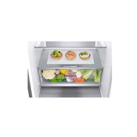 LG Refrigerator , GBV7170EPY , Energy efficiency class E , Free standing , Combi , Height 186 cm , No Frost system , Fridge net capacity 234 L , Freezer net capacity 110 L , Display , 35 dB , Silver