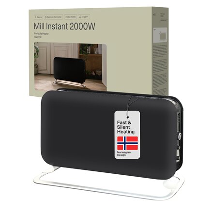 Mill , Heater , SG2000LED , Convection Heater , 2000 W , Number of power levels 3 , Suitable for rooms up to 5-20 m² , Black