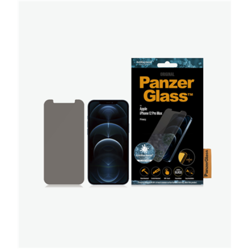 PanzerGlass Apple For iPhone 12 Pro Max Tempered Glass Transparent Privacy glass