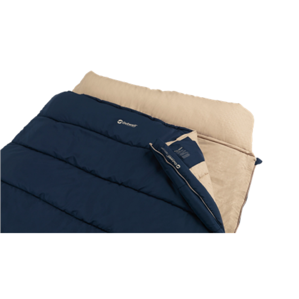 Outwell Contour Lux Deep Blue , Sleeping Bag , 220 x 145 cm , -22 to 12 °C , Both Side Zipper