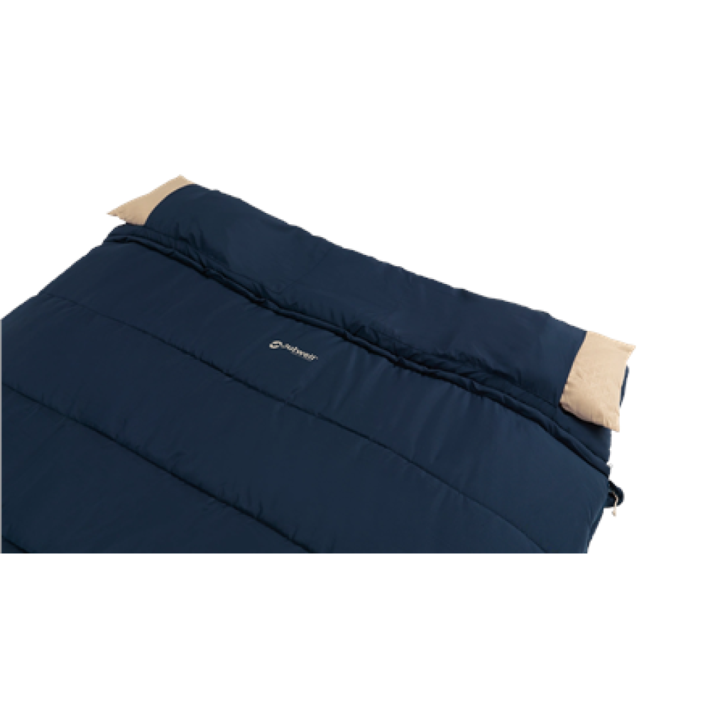 Outwell Contour Lux Deep Blue , Sleeping Bag , 220 x 145 cm , -22 to 12 °C , Both Side Zipper