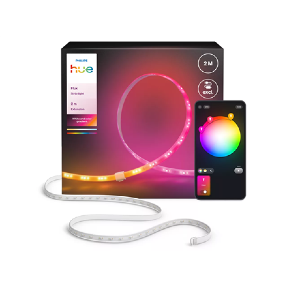 Philips Hue Flux strip light extension, 2 m , 19.5 W , Multicolour light , Bluetooth, Zigbee