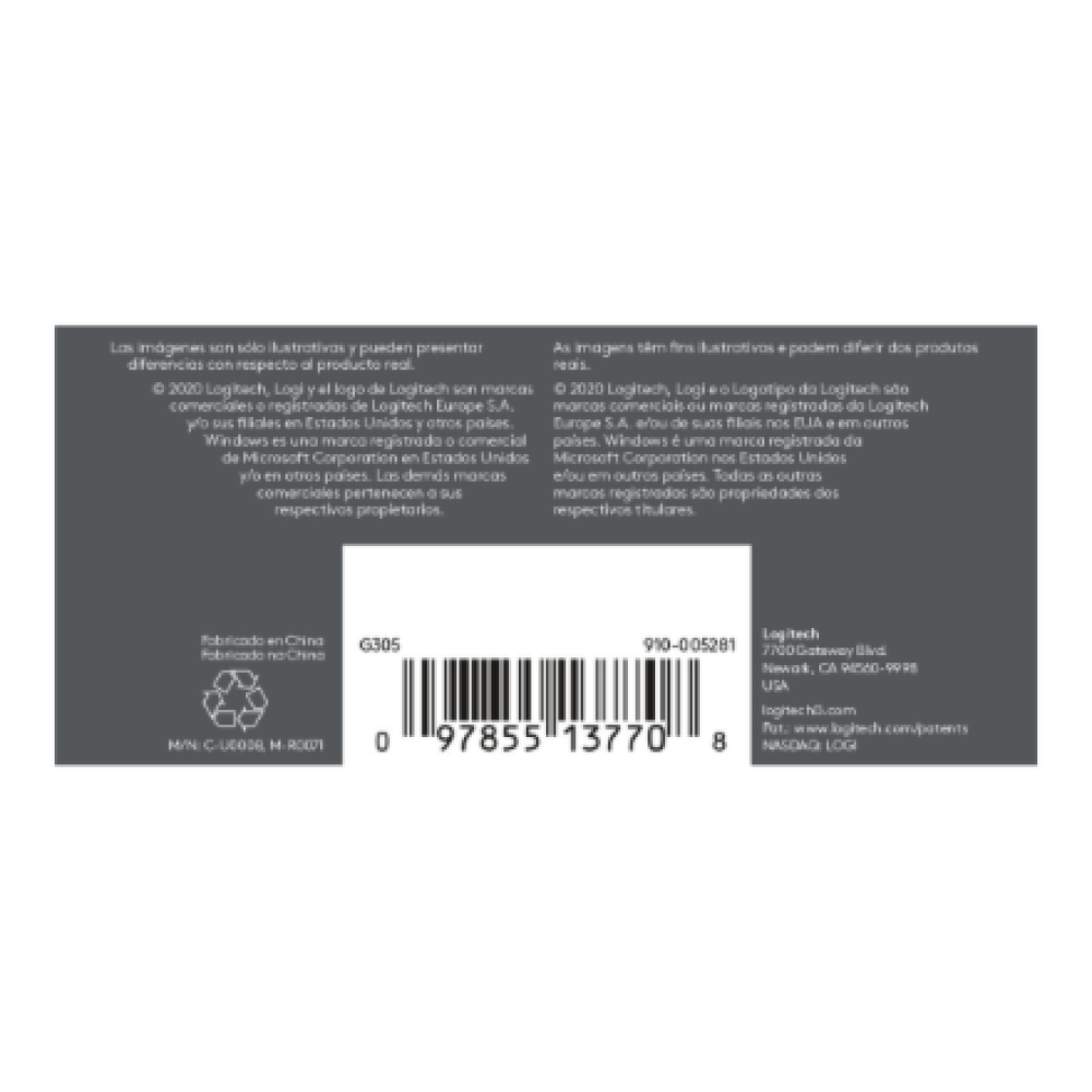 Logitech Mouse G305 black 910-005283 , Logitech