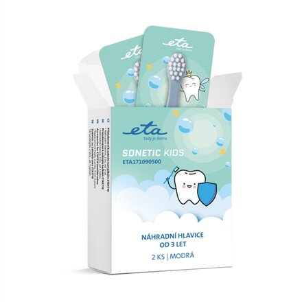 Sonetic Kids 171090500 , ETA Replacement brush heads , Heads , For kids , Number of brush heads included 2 , Blue