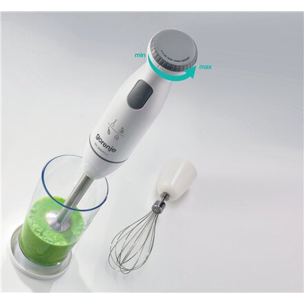 Gorenje Hand blender , HBC802QW , Hand Blender , 800 W , Jar material Plastic , Jar capacity 0.5 L , White