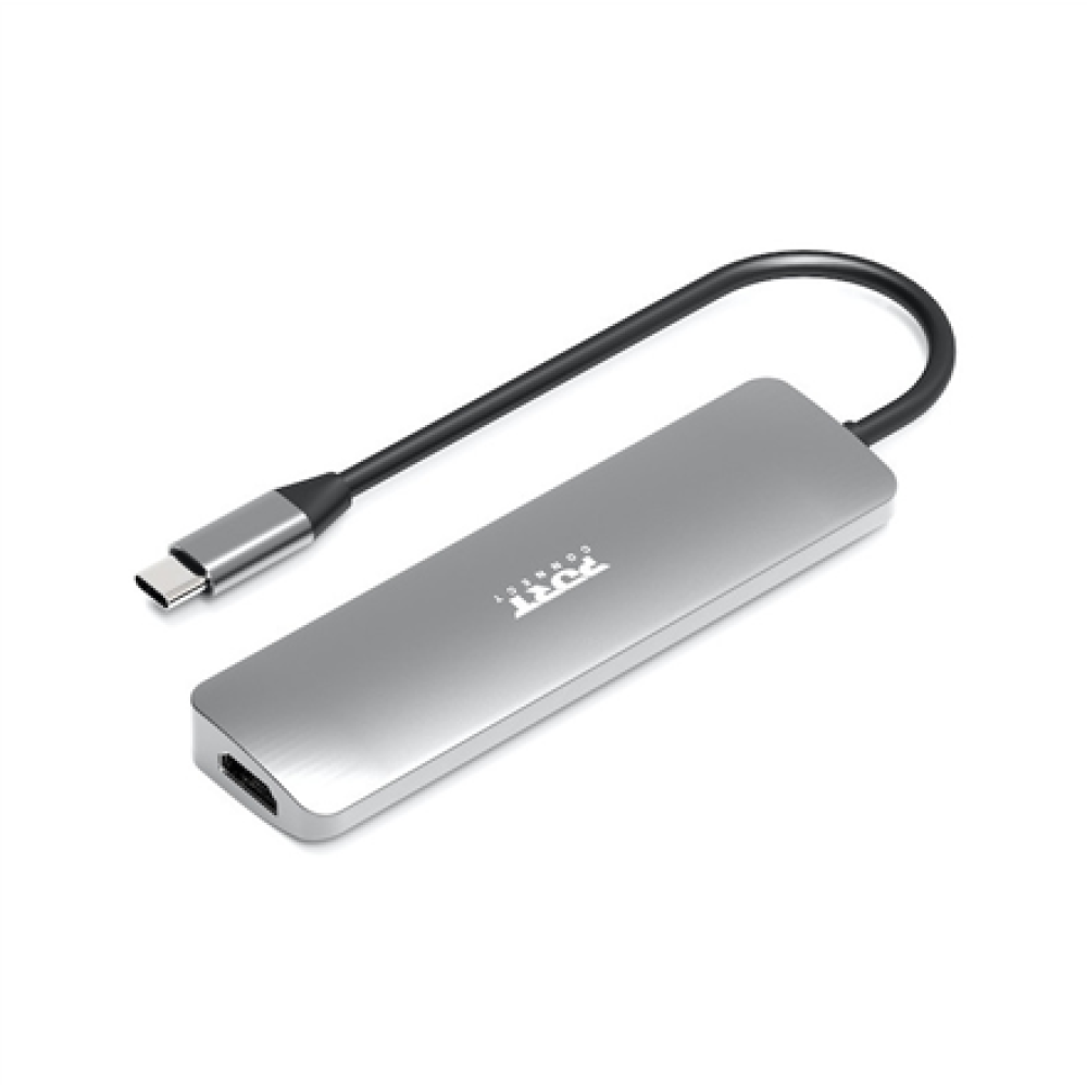 PORT CONNECT , Mobile docking station 1 X 4K USB-C 5 devices, 100W