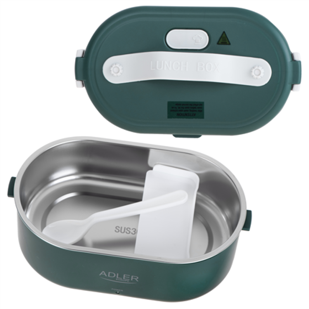 Adler , Electric lunch box with thermal bag , AD 4522 , 0.8 L , Plastic/Stainless steel , Green , Lid included