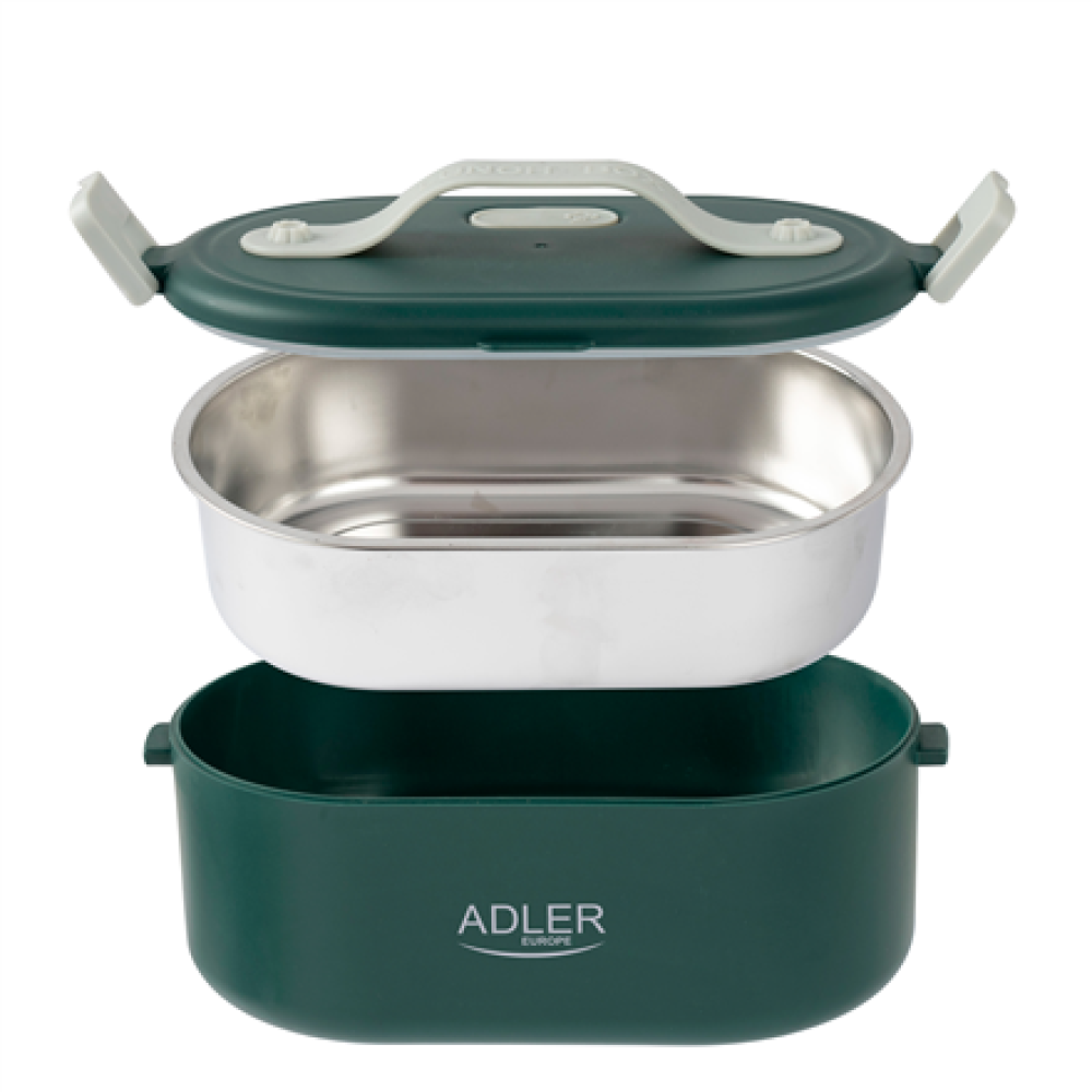Adler , Electric lunch box with thermal bag , AD 4522 , 0.8 L , Plastic/Stainless steel , Green , Lid included