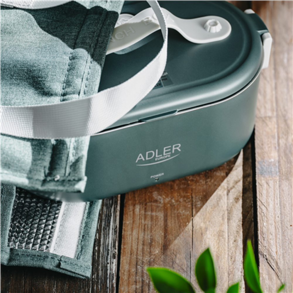 Adler , Electric lunch box with thermal bag , AD 4522 , 0.8 L , Plastic/Stainless steel , Green , Lid included