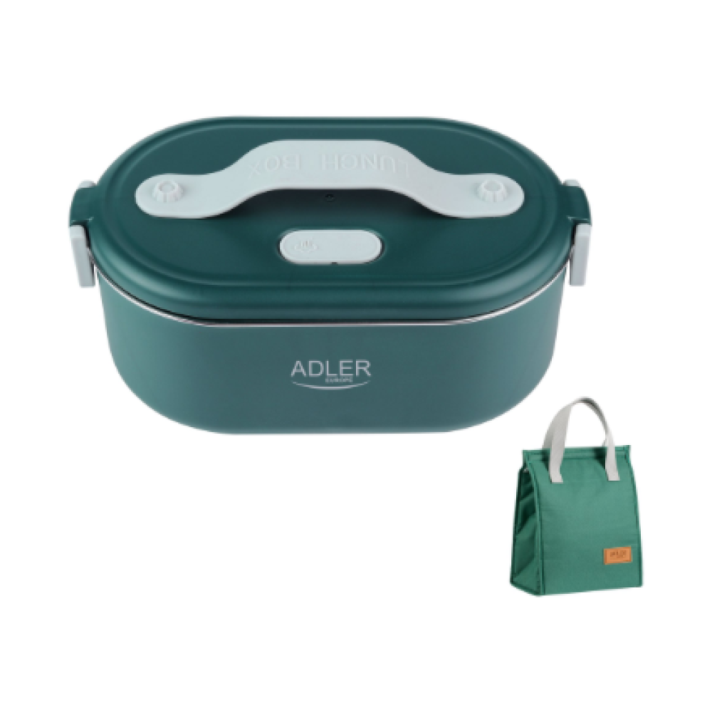 Adler , Electric lunch box with thermal bag , AD 4522 , 0.8 L , Plastic/Stainless steel , Green , Lid included