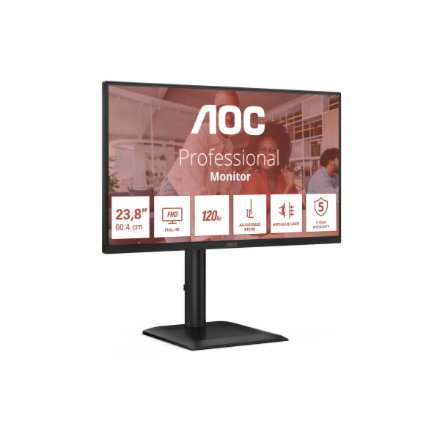 AOC , 24E4CV , 23.8 , IPS , FHD , 16:9 , 120 Hz , 4 ms , 1920 x 1080 pixels , 300 cd/m² , Black