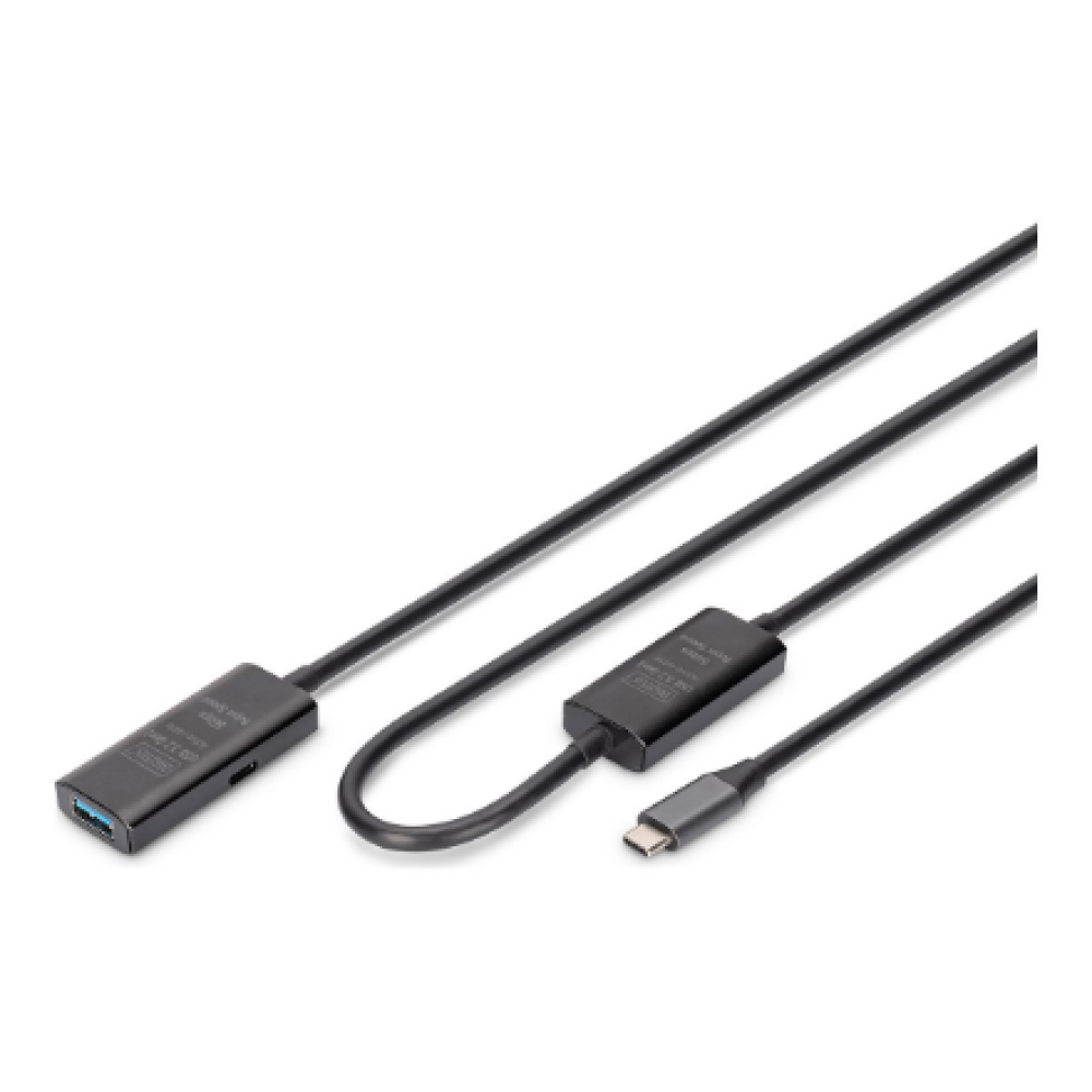 Digitus , Active USB 3.2 Gen1 5G extension cable , DA-73111 , USB-C to USB-A