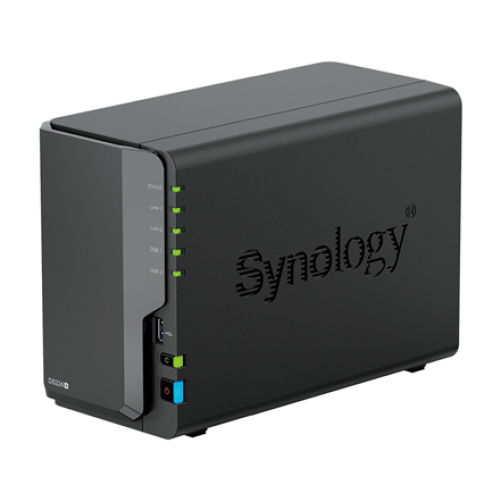 Synology , Tower NAS , DS224+ , up to 2 HDD/SSD , Intel Celeron , J4125 , Processor frequency 2.0 GHz , 2 GB , DDR4