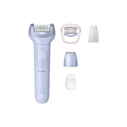 Philips Epilator , BRE711/00 Series 8000 , Operating time (max) 60 min , Number of power levels 2 , Wet & Dry , Blue