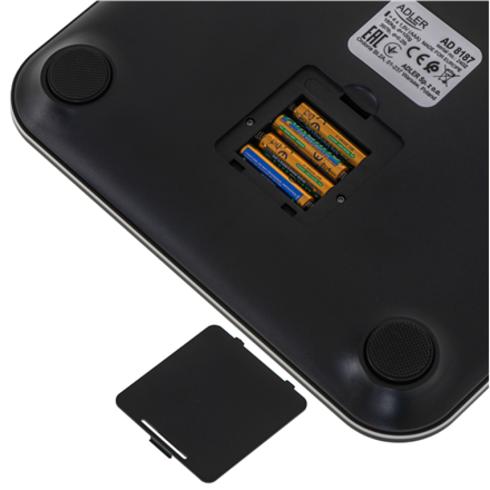 Adler Smart Bathroom Scale , AD 8187 , Maximum weight (capacity) 180 kg , Accuracy 100 g , Body Mass Index (BMI) measuring , Black