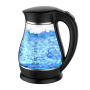 Adler , Kettle , AD 1274 , Standard , 2200 W , 1.7 L , Plastic/Glass , 360° rotational base , Black/ transparent