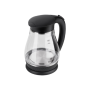 Adler , Kettle , AD 1274 , Standard , 2200 W , 1.7 L , Plastic/Glass , 360° rotational base , Black/ transparent