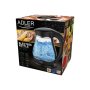 Adler , Kettle , AD 1274 , Standard , 2200 W , 1.7 L , Plastic/Glass , 360° rotational base , Black/Transparent