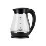 Adler , Kettle , AD 1274 , Standard , 2200 W , 1.7 L , Plastic/Glass , 360° rotational base , Black/Transparent
