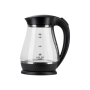 Adler , Kettle , AD 1274 , Standard , 2200 W , 1.7 L , Plastic/Glass , 360° rotational base , Black/ transparent