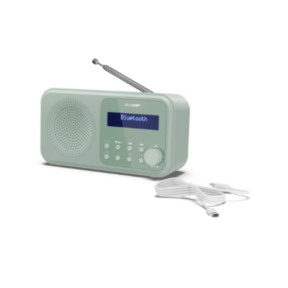 Sharp Tokyo Digital Radio , DR-P420(GN) , Bluetooth , Wireless connection , Portable , Aquamarine Green