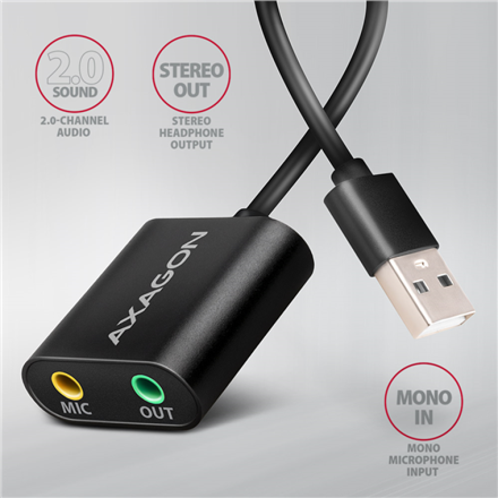 AXAGON , ADA-12 USB - Cable Audio Adapter