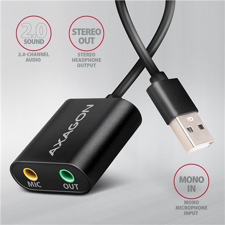 AXAGON , ADA-12 USB - Cable Audio Adapter