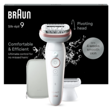 Braun Epilator , SES9-030 Silk épil 9 , Operating time (max) 50 min , Number of power levels 2 , Wet & Dry , White/Rose