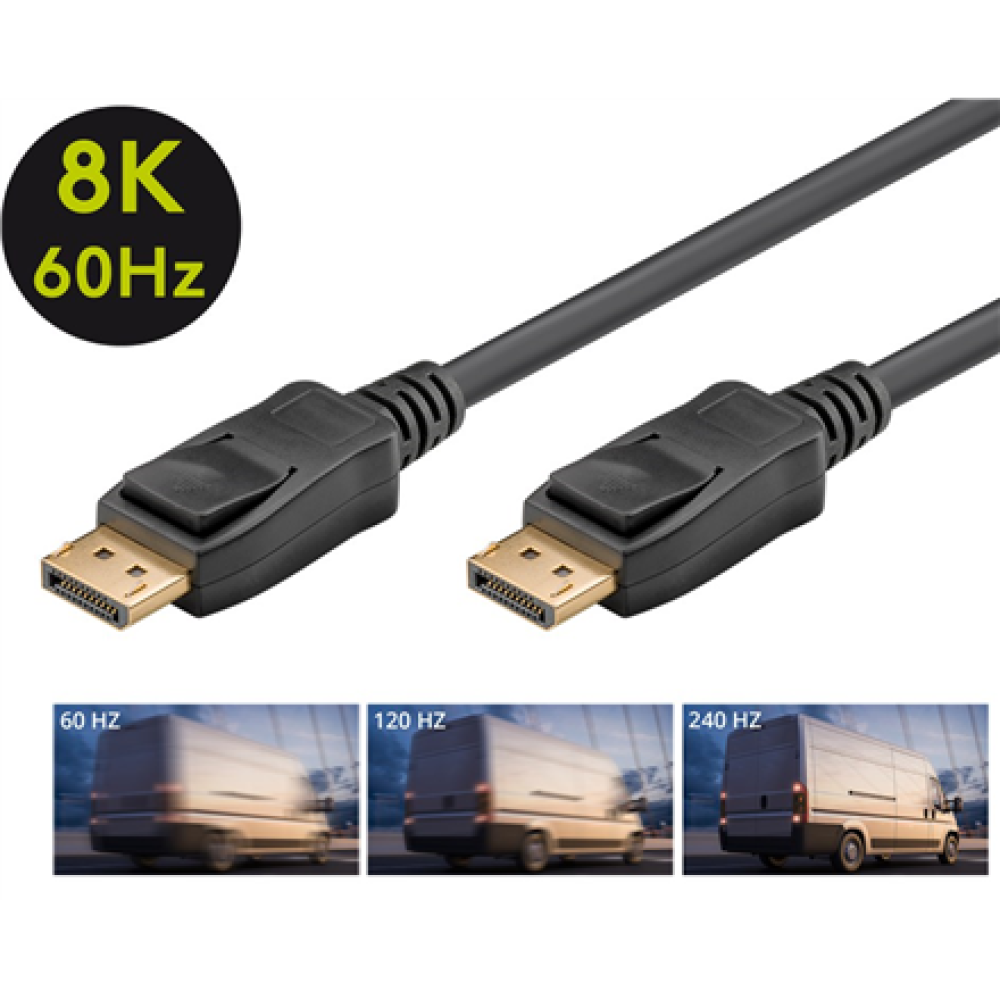 74748 Goobay , DisplayPort Cable 2.0/2.1, 40 Gbit/s , 2 m