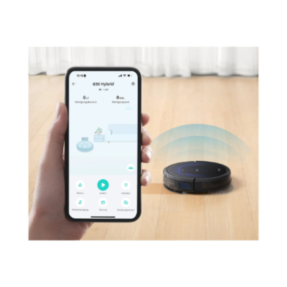 Anker Eufy , Robot Vacuum Cleaner , G50 Hybrid , Wet&Dry , Operating time (max) 180 min , 2600 mAh , Dust capacity 0.35 L , 5000 Pa , Black