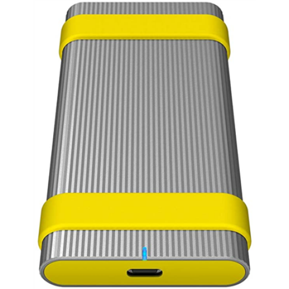 Sony Tough SL-MG5 High Performance External SSD 500GB, up to 1000MB/s, USB 3.1 Sony External SSD SL-MG5 500 GB USB 3.1 Type-C Silver/Yellow Water and Shockproof; LED indicator