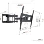 Vogels Wall mount , UP 6053 Full-Motion TV Wall Mount L , 40-80 , Rotate, Tilt , Maximum weight (capacity) 40 kg , Black