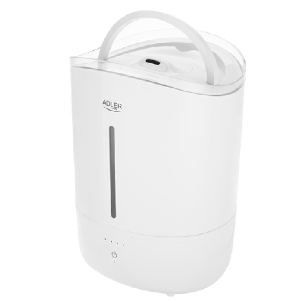 Adler Humidifier , AD 7971 , 30 W , Water tank capacity 5 L , Ultrasonic , Humidification capacity 100-250 ml/hr , White
