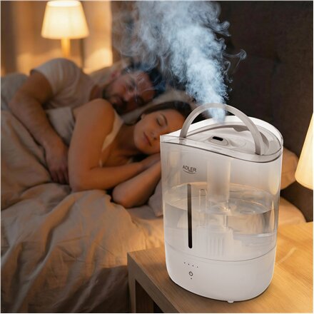 Adler Humidifier , AD 7971 , 30 W , Water tank capacity 5 L , Ultrasonic , Humidification capacity 100-250 ml/hr , White