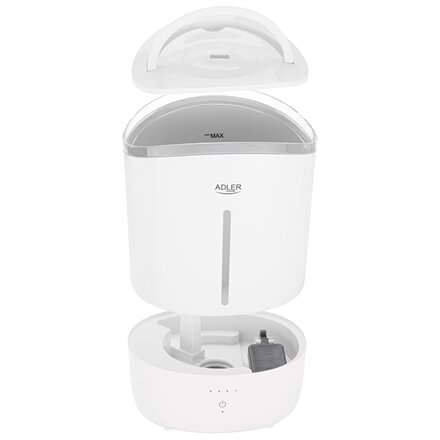 Adler Humidifier , AD 7971 , 30 W , Water tank capacity 5 L , Ultrasonic , Humidification capacity 100-250 ml/hr , White