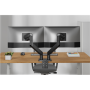 Digitus Desk Mount , Height, tilt, rotation, depth, pivot , Dual Monitor Mount , 2x 45 , Maximum weight (capacity) 2x 20 kg , Black