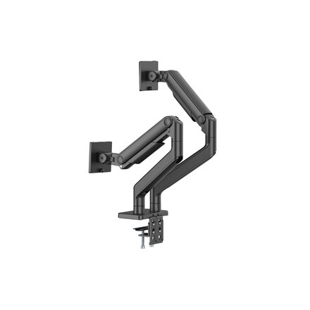 Digitus Desk Mount , Height, tilt, rotation, depth, pivot , Dual Monitor Mount , 2x 45 , Maximum weight (capacity) 2x 20 kg , Black