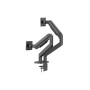 Digitus Desk Mount , Height, tilt, rotation, depth, pivot , Dual Monitor Mount , 2x 45 , Maximum weight (capacity) 2x 20 kg , Black