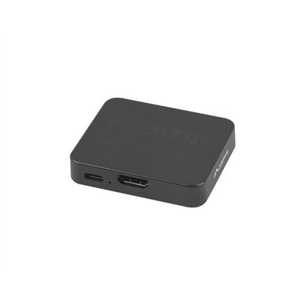 Lanberg Splitter video HDMI to 2X HDMI 4K, USB-C Port, Black , SPV-HDMI-1002