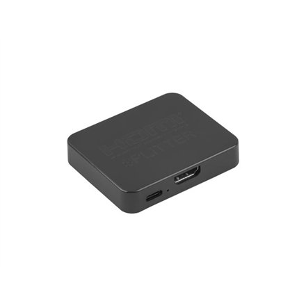 Lanberg Splitter video HDMI to 2X HDMI 4K, USB-C Port, Black , SPV-HDMI-1002