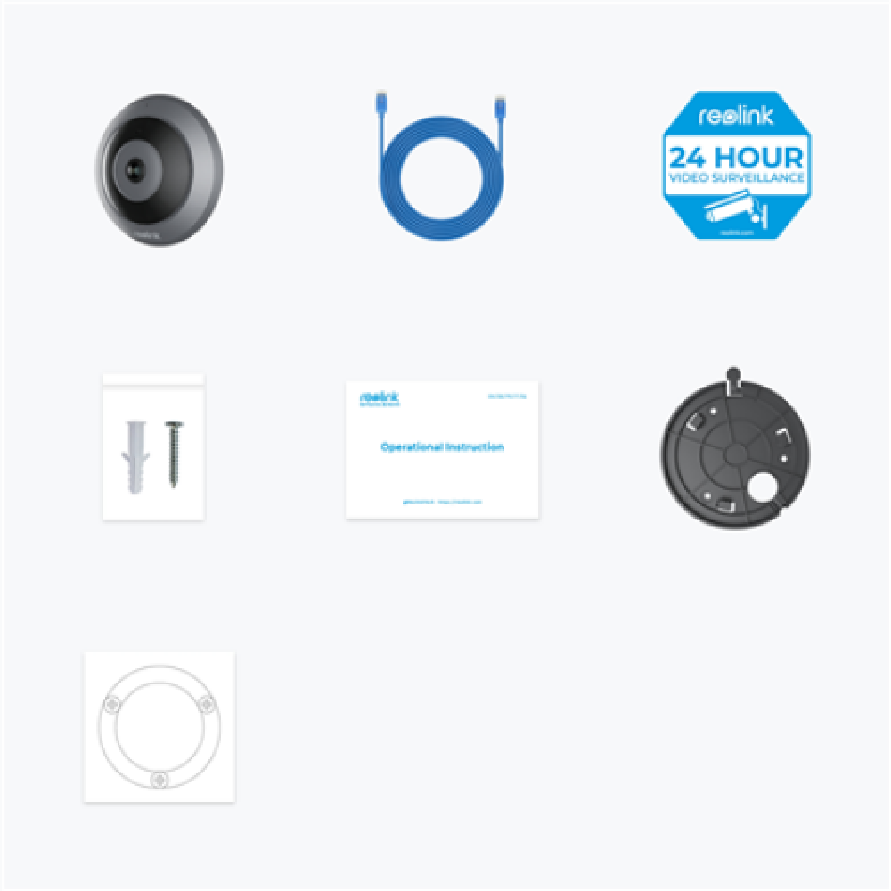Reolink , 360° Panoramic Indoor Fisheye Camera with Smart Detection , Fisheye Series P520 , Fisheye , 6 MP , 1.98mm/F2.0 , H.265 , Micro SD, Max. 256GB
