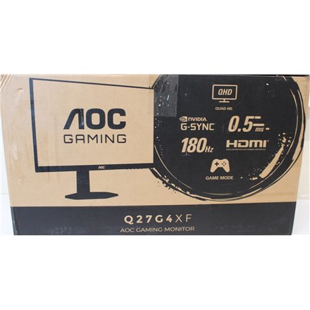 SALE OUT. AOC Gaming Q27G4XF 27, 2560x1440/1ms/250cd/m², HDMI, DisplayPort, USB , AOC , Q27G4XF , 27 , IPS , 16:9 , 180 Hz , 1 ms , 2560 x 1440 pixels , 300 cd/m² , HDMI ports quantity 1 , Black , Warranty 35 month(s) , DAMAGED PACKAGING, DEMO