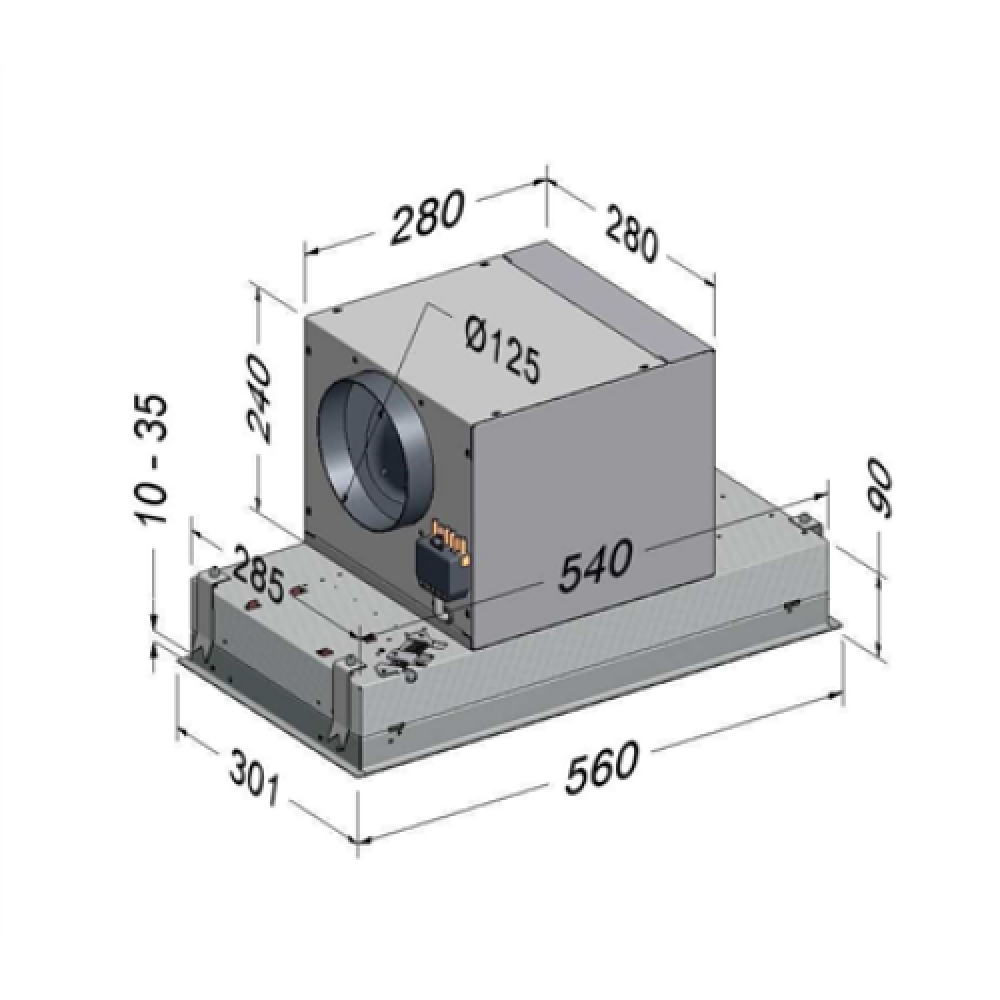 Novy Hood Mini Pureline 811 Canopy, Energy efficiency class A, Width 60 cm, 534 m³/h, Mechanical control, LED, White