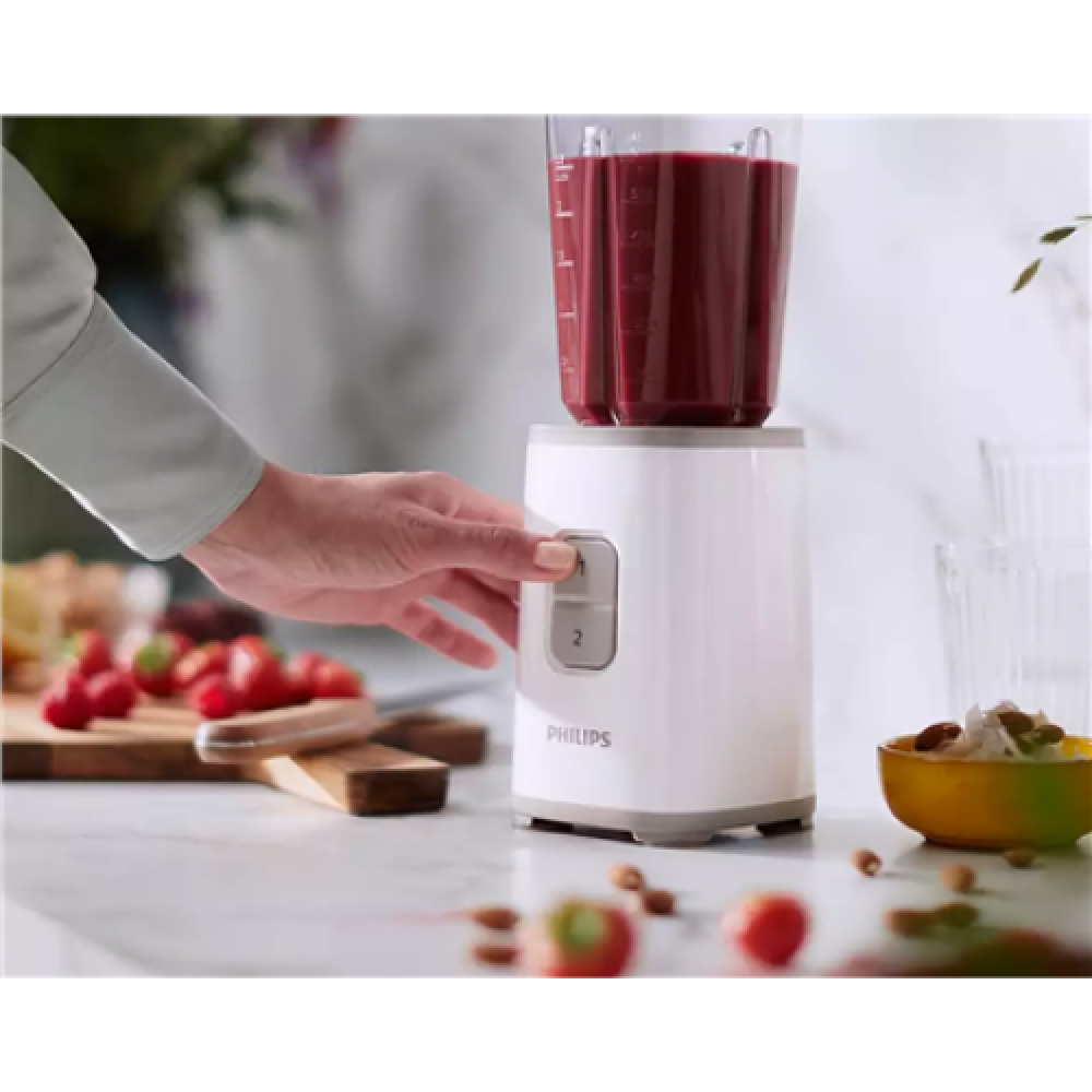 Philips Mini blender HR2602/00 Personal, 350 W, Jar material SAN, Jar capacity 1 L, Ice crushing, White