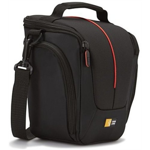 Case Logic , DCB-306 SLR Camera Bag , Black , * Designed to fit an SLR camera with standard zoom lens attached * Internal zippered pocket stores memory cards, filter or lens cloth * Side zippered pockets store an extra battery, cables, lens cap, or small 