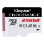 Kingston Endurance 95R , 256 GB , microSDXC , Flash memory class Class 10, UHS-I