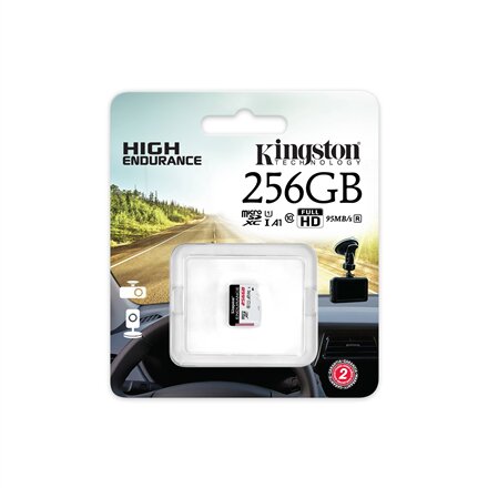Kingston Endurance 95R , 256 GB , microSDXC , Flash memory class Class 10, UHS-I