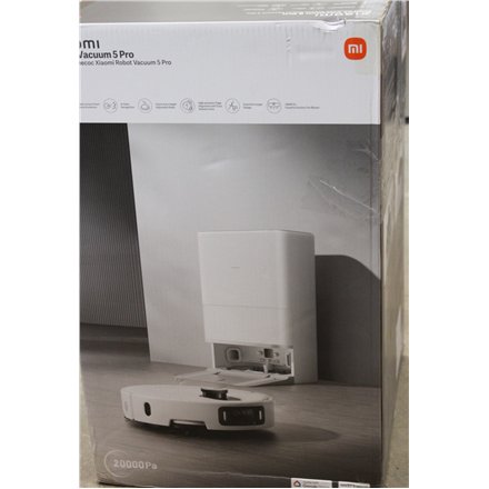 SALE OUT. Xiaomi Robot Vacuum 5 Pro EU , Wet&Dry , 5200 mAh , 20000 Pa , White , DAMAGED PACKAGING , 24 month(s)